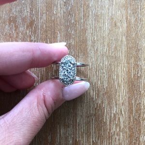 Kendra Scott silver drusy ring